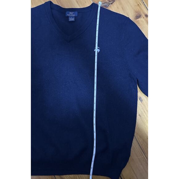 BROOKS BROTHERS 346 Extra Fine Merino Wool Navy Pullover Men’s Sweater Large - Picture 8 of 8